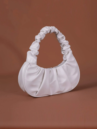 Ruched Baguette (Faux Leather) | Bag